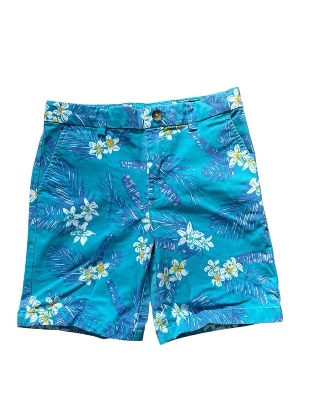 Vineyard Vines Boys Floral/Hawaiian Print Adjustable Waist Shorts-Size 7